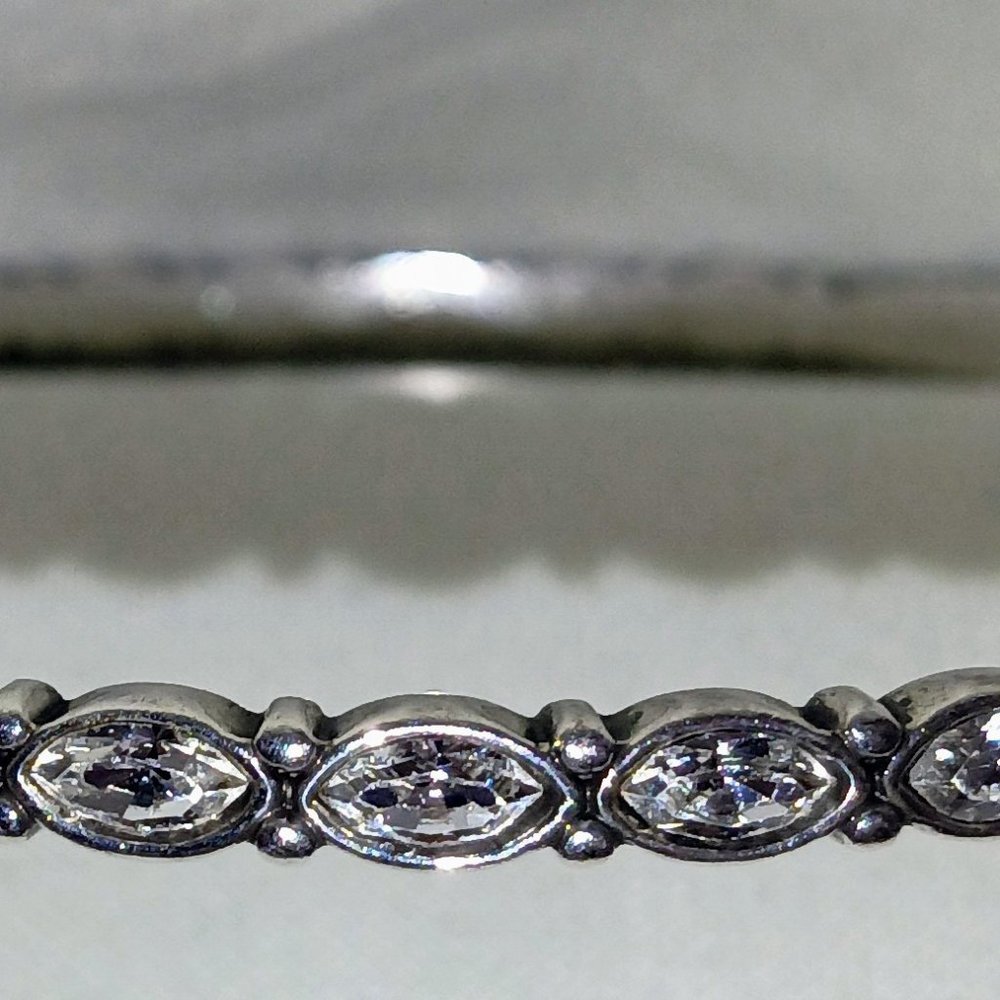 Brighton Silver Plated Bangle Bracelet with Rhinestones